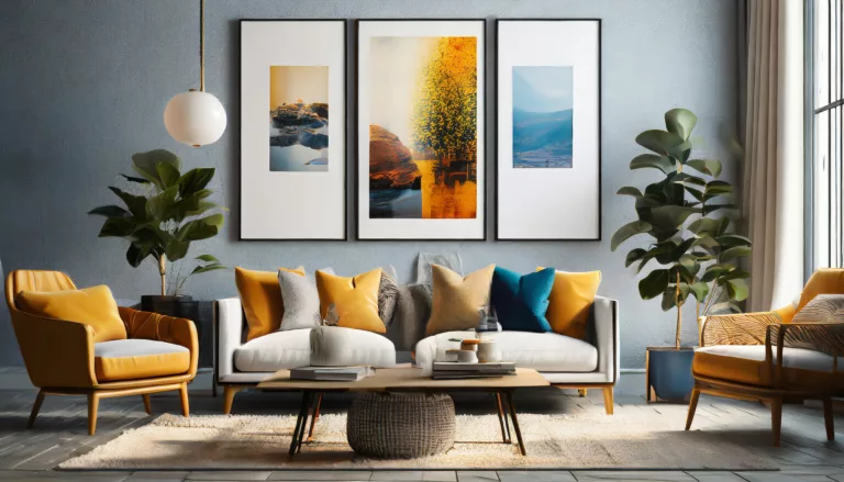 An image of Wall art in a living room